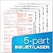 Adams 1099 NEC Kit 2023, 3 Up, 5 Part 1099 Forms, Laser/Inkjet Tax Form Sets for 50 Recipients, Includes 3 1096 Forms, 50 Pack (TXA22993NEC-23)
