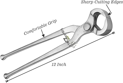 Miniatura 3 de Extractor de zapatos de caballo de acero inoxidable hecho a mano de 12 pulgadas, herramienta profesional para el cuidado de las pezuñas, eliminación