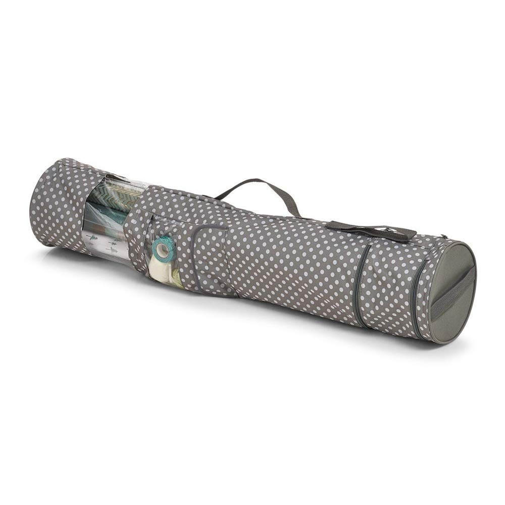 Zeller 14660 Caja para Papel de Regalo, Polyester, Gris, 17x17x85 cm