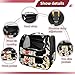 otnrnondcl Cute Black Cats and Flowers (39) Pet Travel Carrier | Ventilated Comfortable Design with Safety Features | Ideal for Small to Medium Sized Pets Cats, Dogs etc