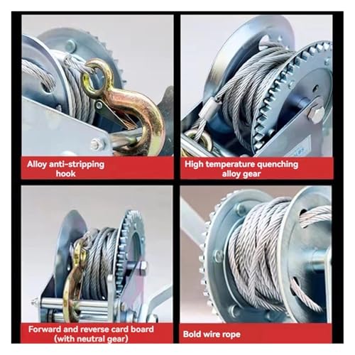 Grúa de elevación manual pequeña para mover materiales pesados y asegurar bultos de 500 LB 6