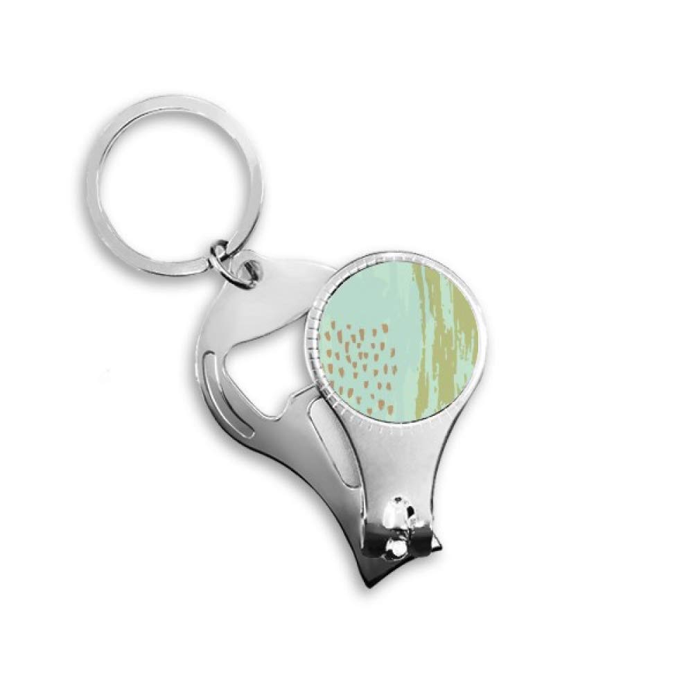 Coupe-ongles anneau porte-clés décapsuleur Matcha Abstract Plants Art design