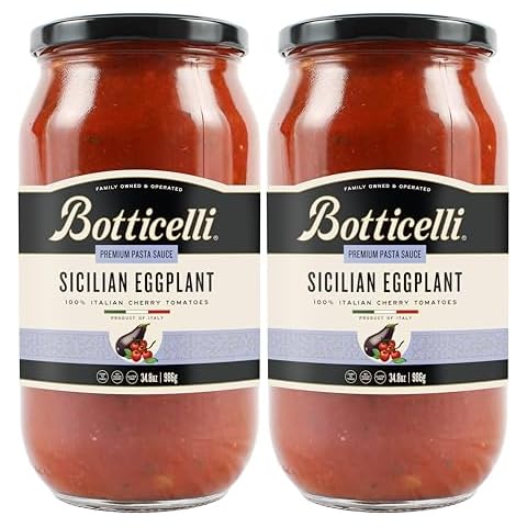 Botticelli Sicilian Eggplant Pasta Sauce | 2 Pack Each | 34.8 Oz- Limited Edition Cover