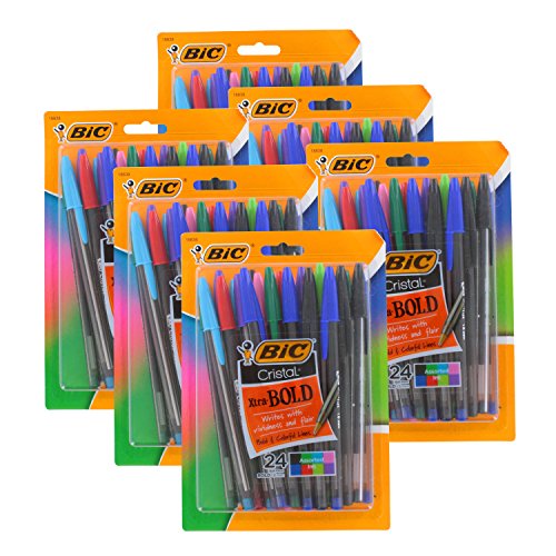 Bic Cristal Xtra Bold Stick Ballpoint Pens, 1.6mm, Bold Point,