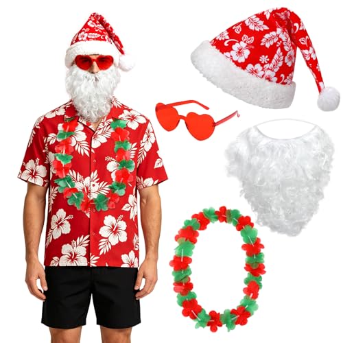 kaiolbly 4 Pcs Christmas in July Party Decorations Santa Hat Accessories