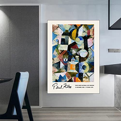 Hnyjyfa Paul Klee Pintura Abstracto Arte Plano Geometría color bloque Poster Surrealismo Vintage Línea Figura Cuadros Minimalista Pared Impresiones Moderno Vida Habitación Decoracion 0329189
