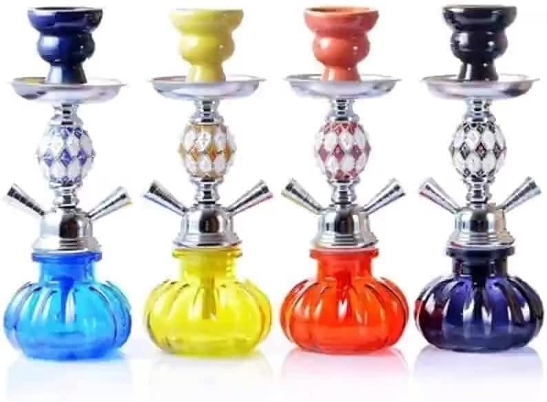 LSZ Shisha-Set Shisha Shisha Set mit Zubehör, Glaswasserbehälter Keramikschale, 2 Schlauchhukahn Set Shisha-Set – Bild 3