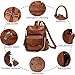 HGWSSY Womens Fashion Backpack Purse for Women Leather Multipurpose PU Ladies Shoulder Bag Travel bag Satchel Handbags (brown)