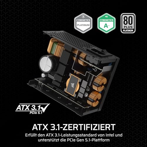 CORSAIR SF750 (2024) Vollständig Modulares Geräuscharmes 80 PLUS Platinum ATX-Netzteil – ATX 3.1-Kompatibel – PCIe 5.1-Fähig… – Ansicht 3