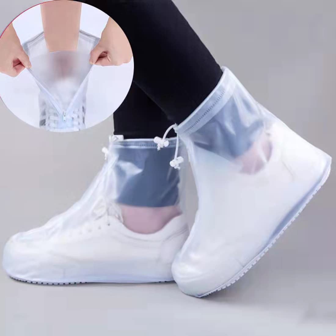 WFDEJX Waterproof and Antiskid Shoe Covers, Reusable Portable Easy-to-wear Rain Shoe Cover, Men’s and Women’s Outdoor Shoes Protective Cover (White, XX-Large) (B09TVPRP5L) Amazon Price History, Amazon Price Tracker