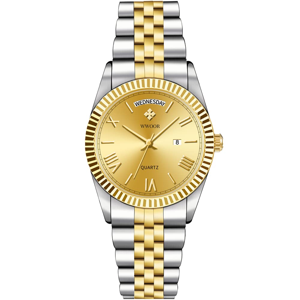 DEAVALLYOriginal Men's Mechanical Watch Fashion Gift Personalized Business Casual Stainless Steel Strap Waterproof Analog Watch Black