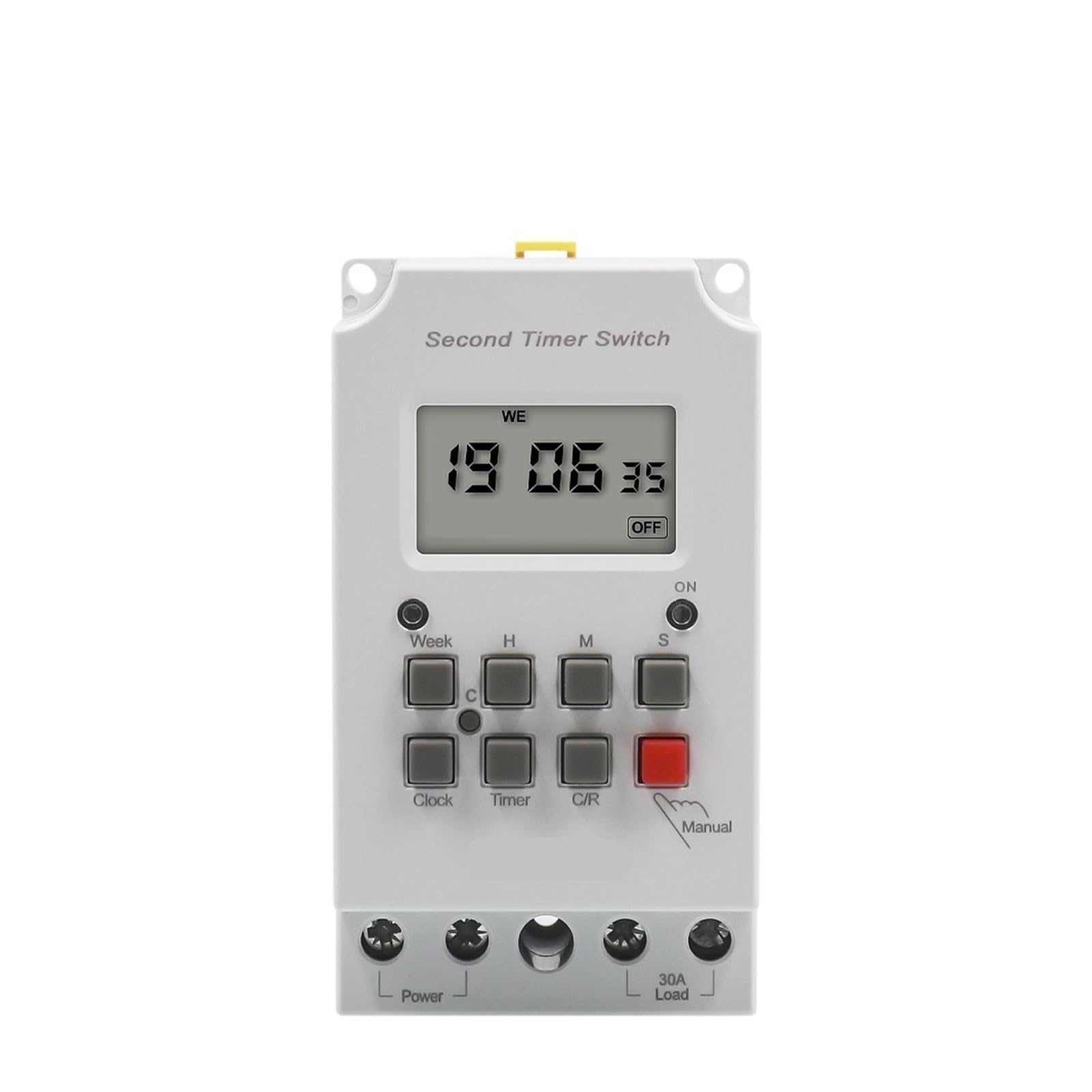 Täglich wöchentlich programmierbare digitale Zeitschaltuhr 25A 30A 110V 220V AC Automatische Miniatur-Timer-Steuerung für elektronische Geräte (Farbe: 30A 110V)