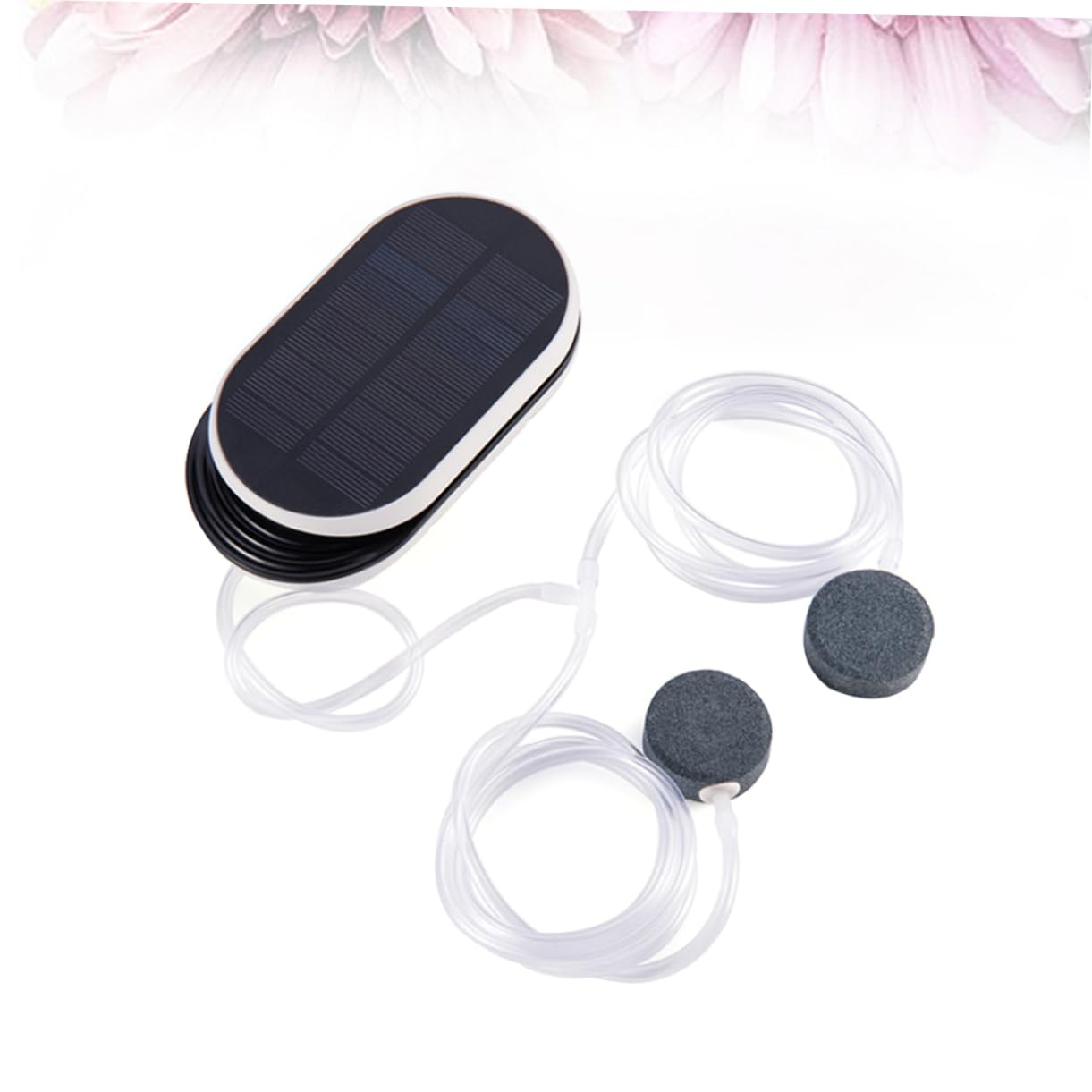 POPETPOP Bomba de Aire para Acuario Solar Portátil 3 Configuraciones de Funcionamiento Silencioso, Capacidad 3600mah, Material Plástico para Pesca al Aire Libre
