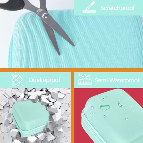 Image of Lebakort Hard Carry Case Compatible with Nelko Photo Printer, PP01 / PP03 Color Mini Portable Printer, Travel Portable Storage Bag (Teal Case)