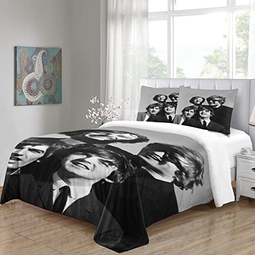 The Beatles Ensemble De Housse De Couette 3D Rock ‘n’ Roll Imprimé Motif Literie Groupe de Rock Ensemble De Housse De… - Les Beatles, Paul McCartney, John Lennon, RIngo Starr, George Harrison The Beatles Ensemble De Housse De Couette 3D Rock 'n' Roll Imprimé Motif Literie Groupe de Rock Ensemble De Housse De… – Image 5