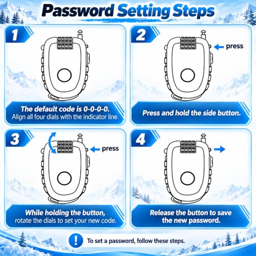 Rovzup Snowboard Retractable Cable Lock