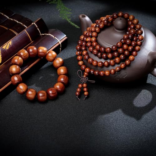 Image of Natural Wooden Adult Bracelet Spring Chain Bracelet, 1pc /pack