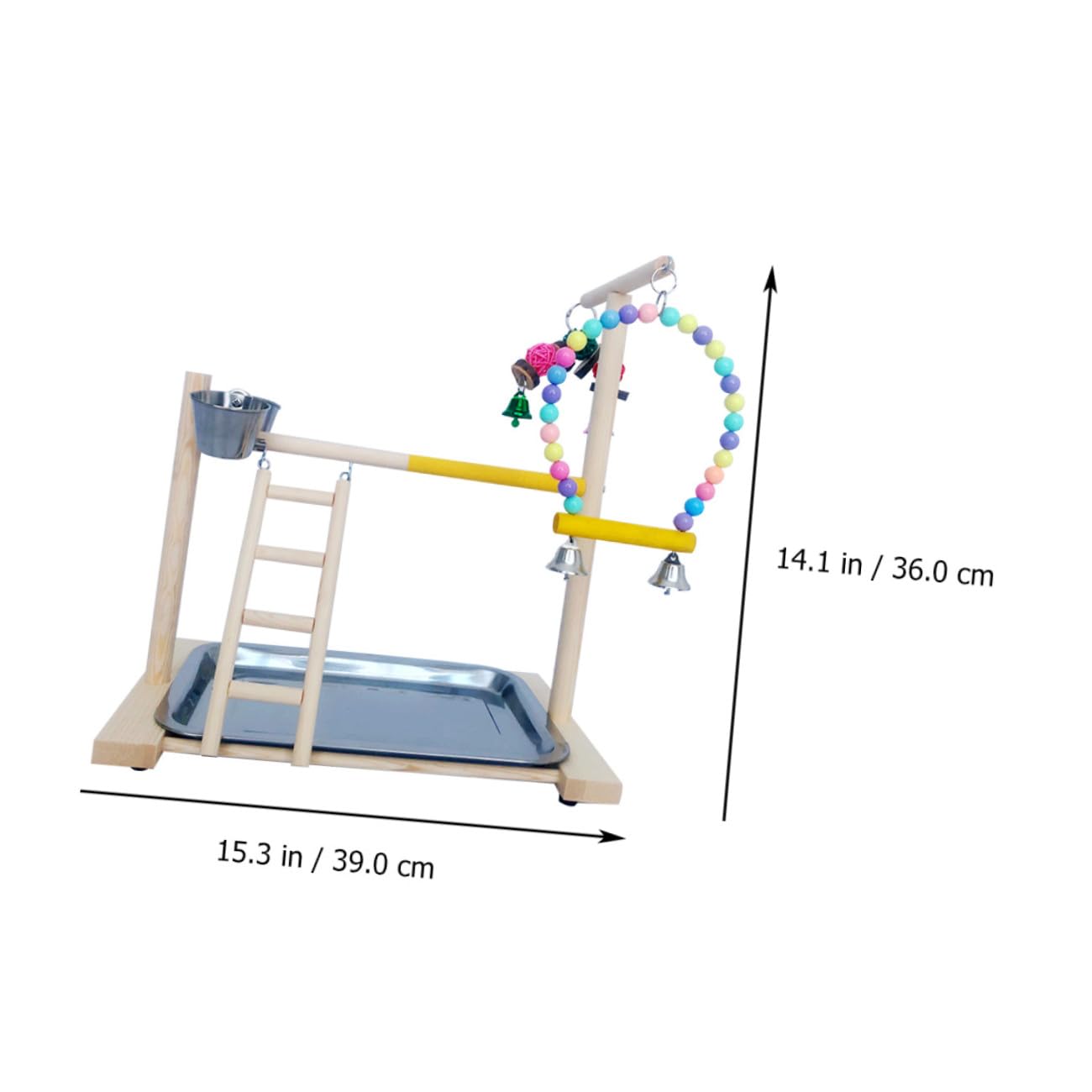 Housoutil Estante de Entrenamiento para Pájaros de Madera Juguete de Actividad para Loros Soporte para Entrenamiento de Mascotas para Entrenar Loros el Hogar
