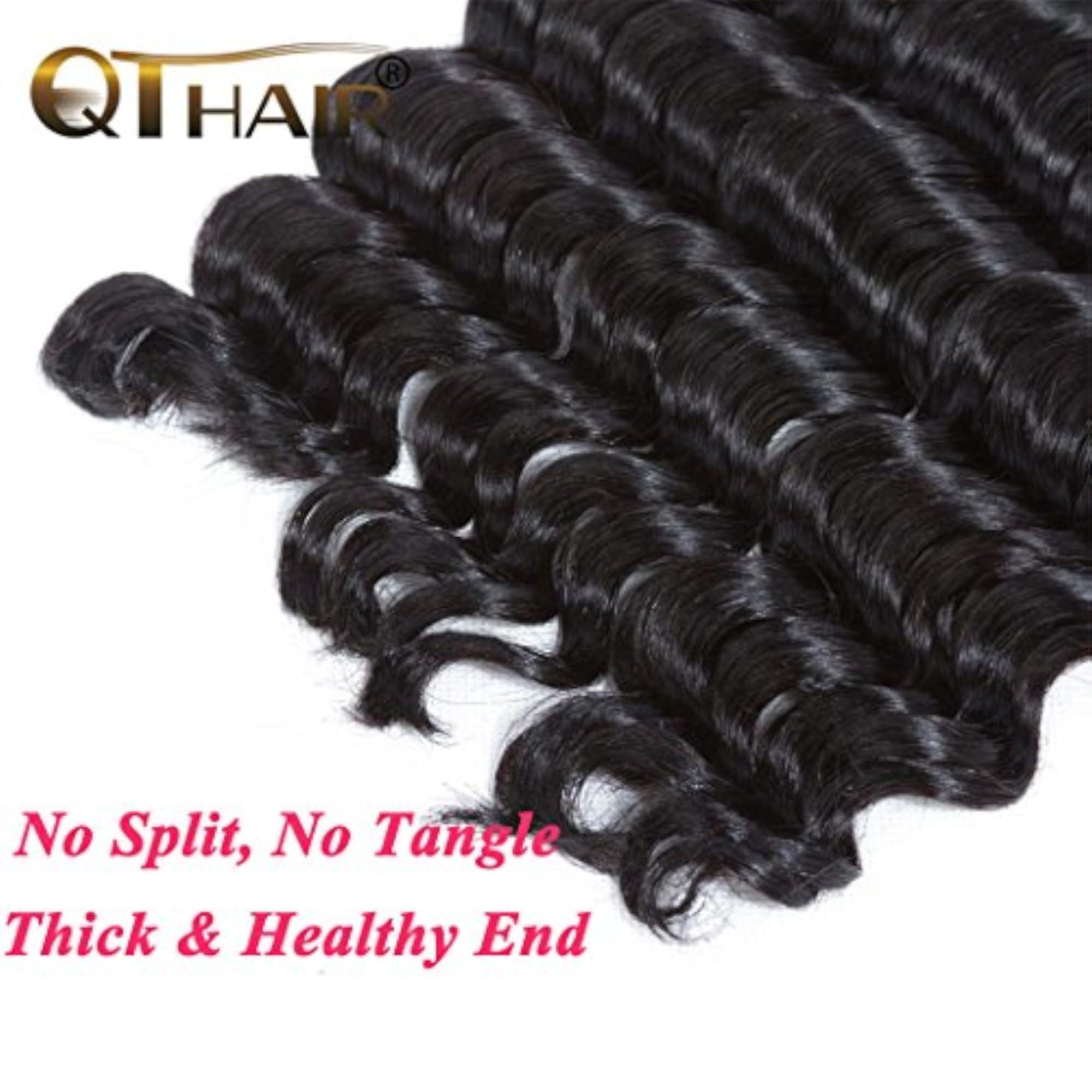 12A Peruvian Loose Deep Curly Wave Human Hair, 400g, Natural Black