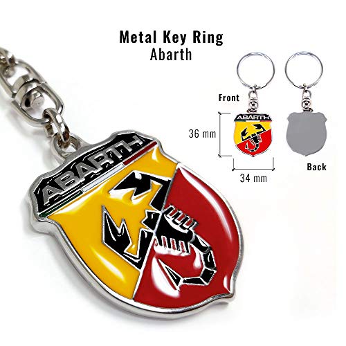 Abarth 21762 Sleutelhanger met officieel wapen van metaal, geel en rood, eenheidsmaat - Afbeelding 3