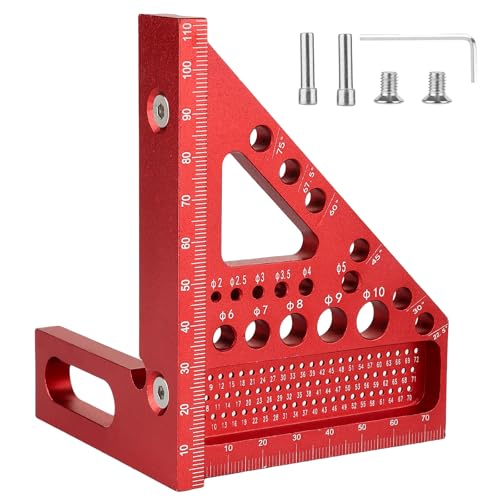 3.46 3D Multi-Angle Measuring Square Aluminum Alloy Angle Measuring Ruler for Woodworking 45/90 High Precision Layout Tool