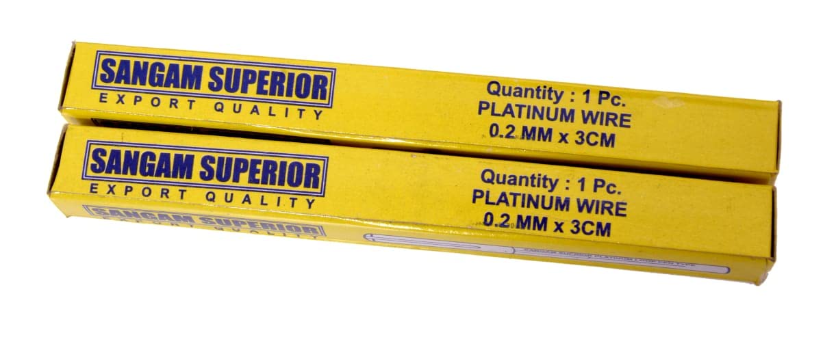 Platinum Wire Pack of 2 Pisces Science Experiments and Chemistry Lab Experiments for School and College Students, Chemistry Students, Age 12+