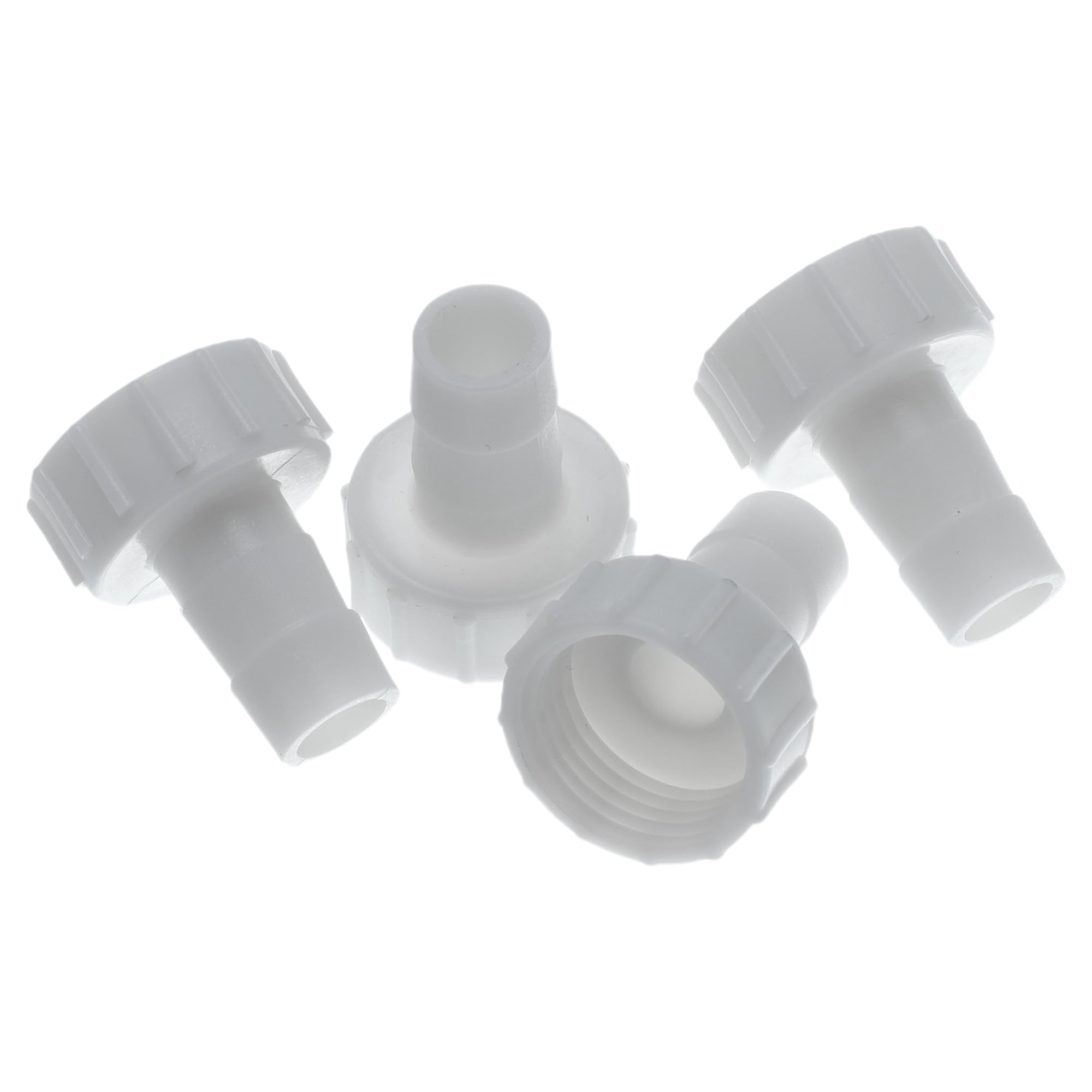 HOPESPANNER Plastic Hose Barb Fitting 15/32" Hose ID G1/2" Thread Female Barb Fitting Plastic 4 Pcs
