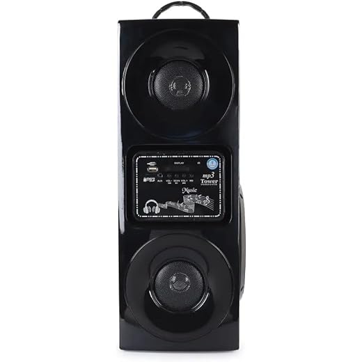 YATALIKA Rangoli Bluetooth Tower Speaker 80W 21 Channel Bla