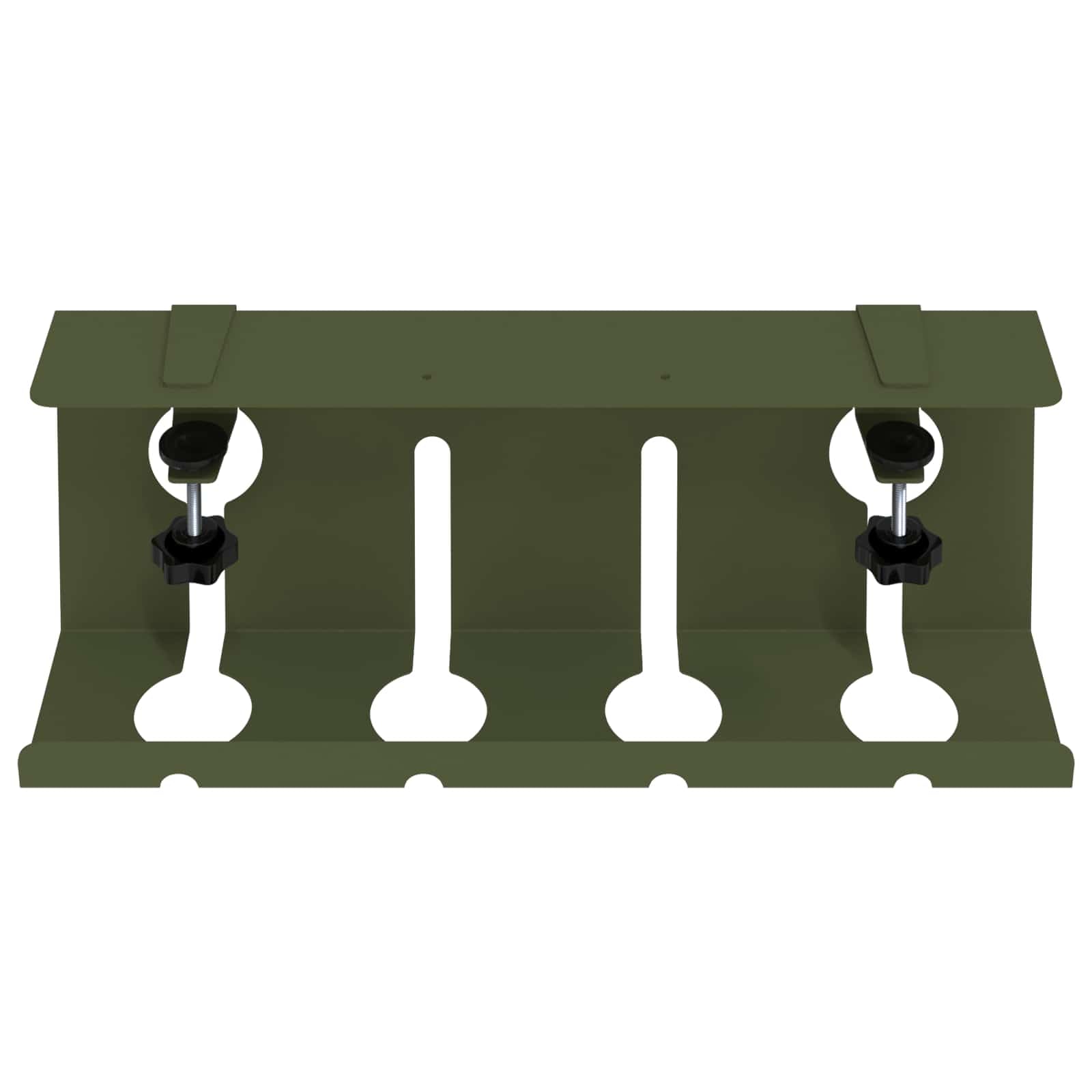 Kabelmanagement Tray Set 2 Stück in Olivgrün für Schreibtisch, Kabelkanal Organizer, Kabelbox und Halter, platzsparend, mit Klemm- und Schraubbefestigung, kompatibel mit Büro, Gaming