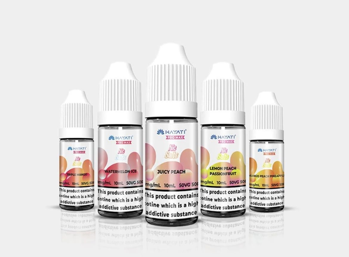 Hayati Pro Max Vape E-Liquid N-Salt 2% Nicotine Free -10ml (Single Pack) All flavours available (Mad Blue)