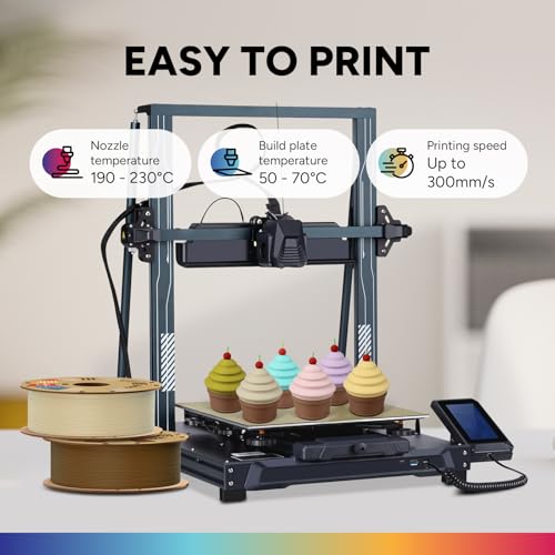 Image of OVERTURE Matte PLA 3D Printer Filament 1.75mm, Matt Surface & Low Warping Filament 1kg Spool (2.2 lbs), Accuracy + /- 0.02 mm, Fit Most FDM Printers (Matte Skin)