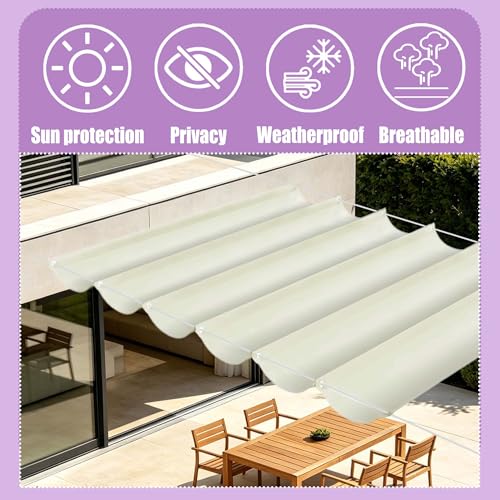 Voile ombrage rétractable vague 150x320 de qualité supérieure imperméable
