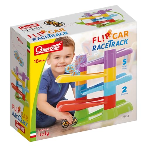 Circuit de billes avec voitures Quercetti 6496 Flip Car pour enfant