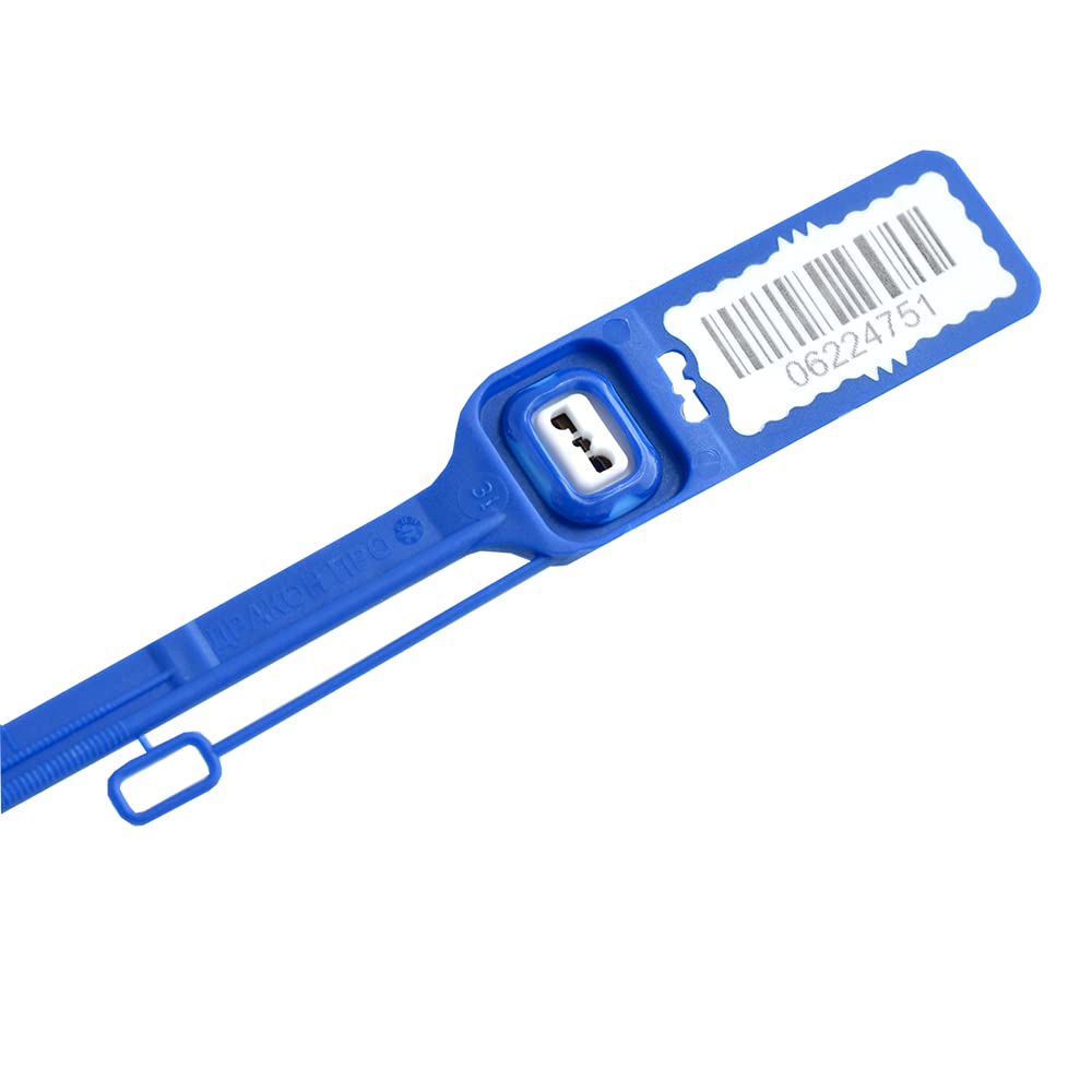 SECUREMENT® Dragon M plastic seal Container Seal Tag Security Seals Courier Tag Small Size Safety Grip Seal Pull Tight seal (BLUE, 1000)
