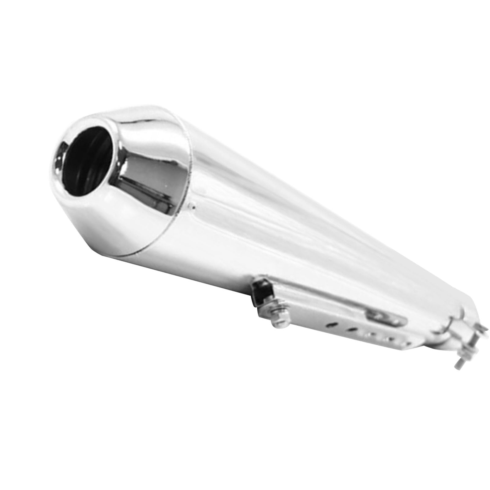 Tubo de Escape de Motocicleta, Tubo Antideformación Resistente a los Golpes para Modificación (Blanco)