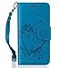 Produktbild kompatibel mit Galaxy S7 Edge Flip Case Bookstyle Schutzhülle,Muster Prägung Herz Blume Lederhülle Brieftasche Hülle Leder Flip Hülle Flip Wallet Case Cover Halter Ledertasche Schutz