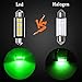 Botepon 4Pcs 211-2 212-2 578 LED Festoon Bulb 42mm 5050 3SMD Canbus Error For Car interior Dome/Map/Trunk/License Plate Light Green