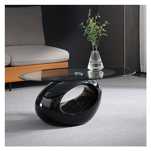WFchenj222-6 Mesa de Centro, Base de café Ovalada, Accesorios de Mesa de salón con Estante de Almacenamiento, Base Central de sofá de Mesa de Centro Mesa Auxiliar