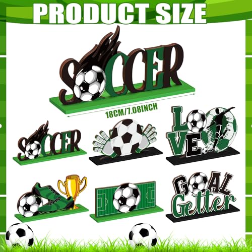 Image of Suzile 6 Pcs Soccer Table Centerpieces for Birthday Party Decorations