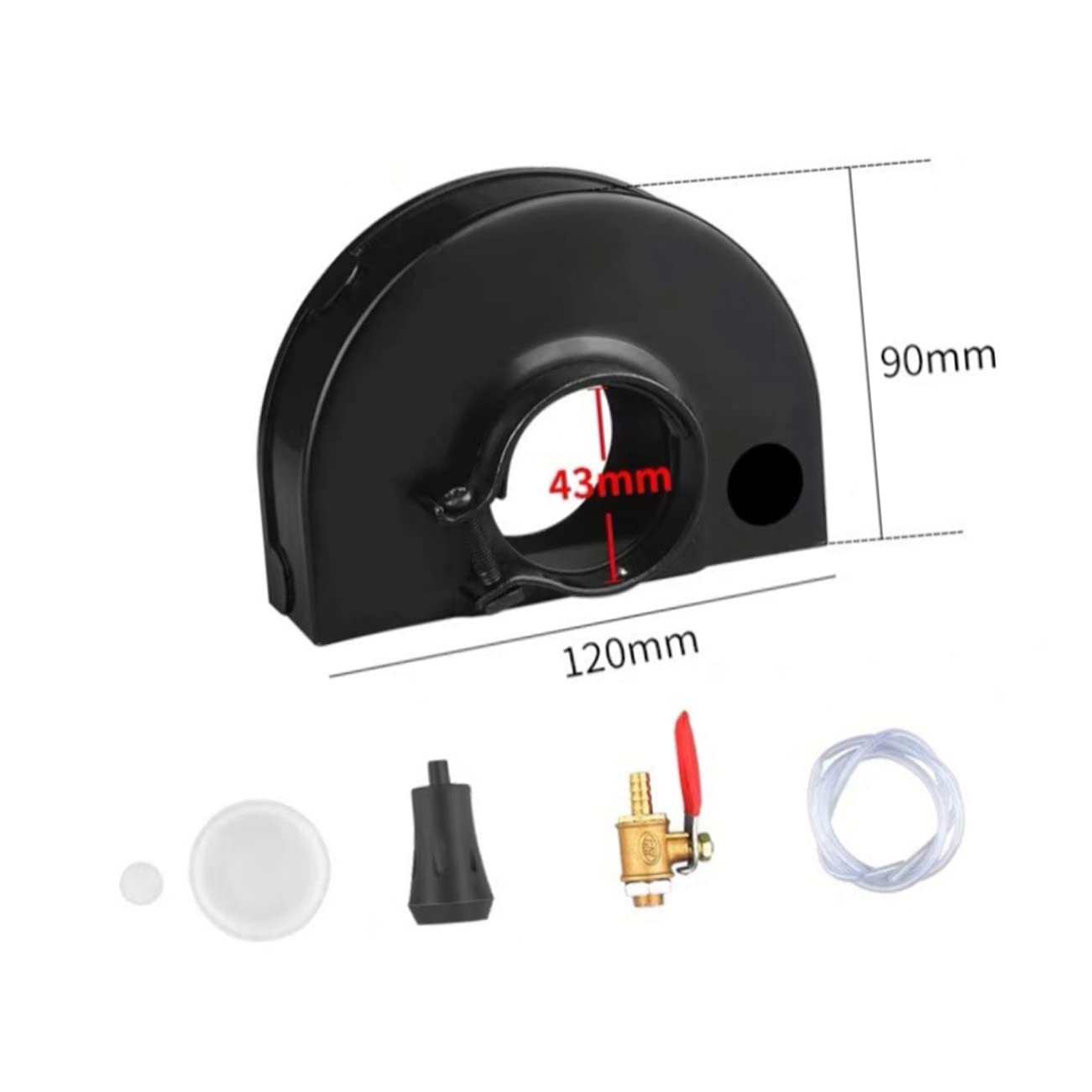 NUOBESTY Angle Grinder Protective Cover with Adjustable 90 Water Outlet Dust and Spark Shield Compatible with 5 Inch Grinders for Wood and MDF Cutting Safety - Image 4