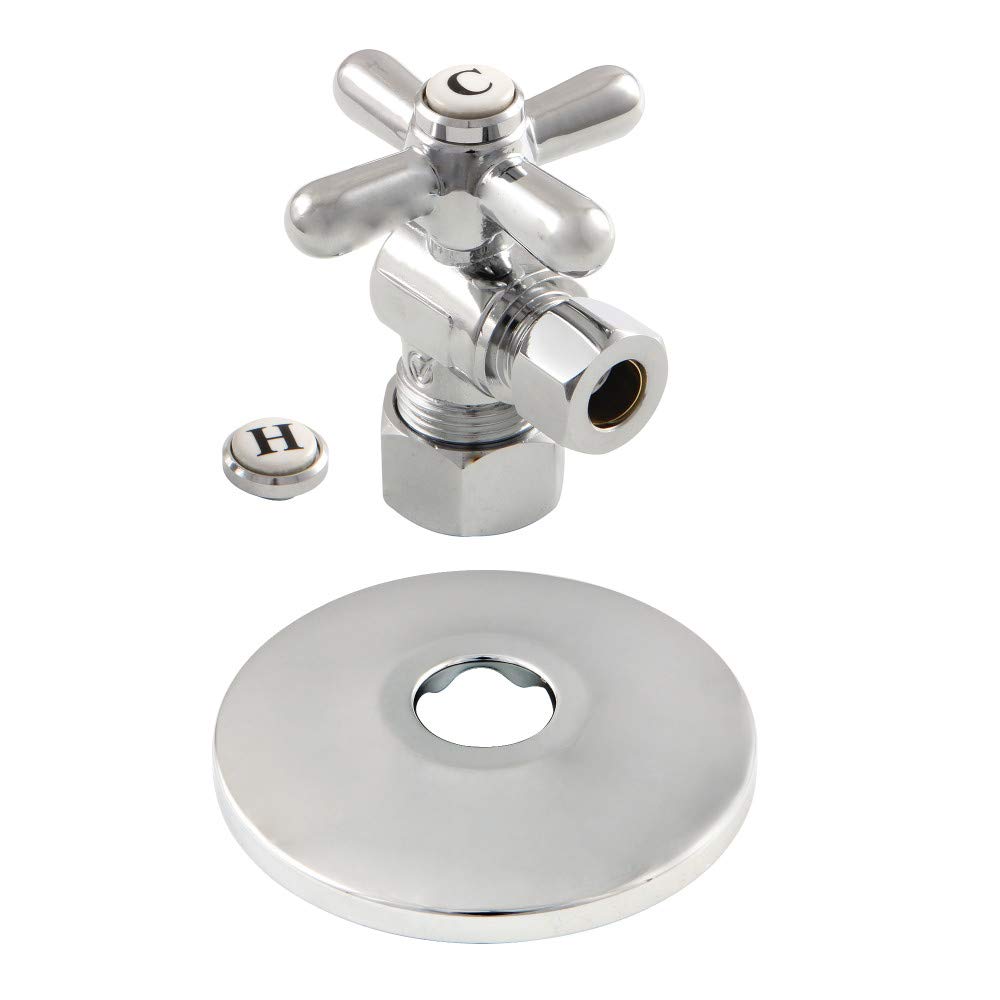 Vanne d'arrêt Kingston Brass CC53301XK 5/8 x 3/8 d'angle compression quart de tour