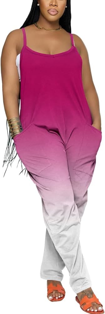 Nimsruc Womens Jumpsuits Casual Summer Rompers Sling Sleeveless Loose Baggy Overalls Jumpers With Pockets 2026