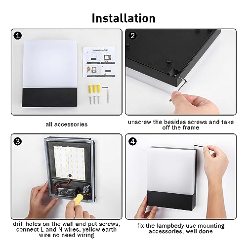 Luz de Pared Moderno IP65 Impermeable con LED 18W para Terraza 7