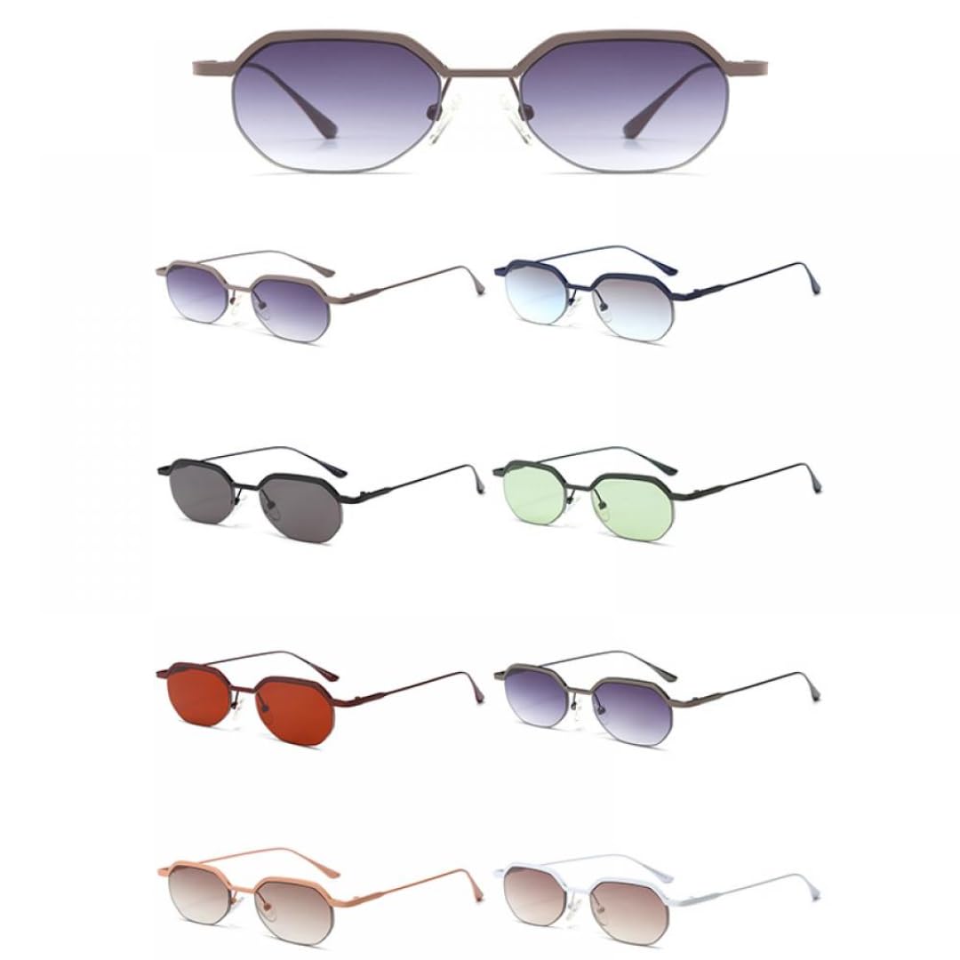 Gafas de sol retro Polygon de metal, semi al aire libre, protección UV400, ideales para conducir.