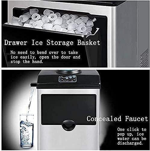 Fabricadora de hielo portátil eléctrica, ultra silenciosa, para uso en hogar, oficina, restaurante y bar miniatura 3