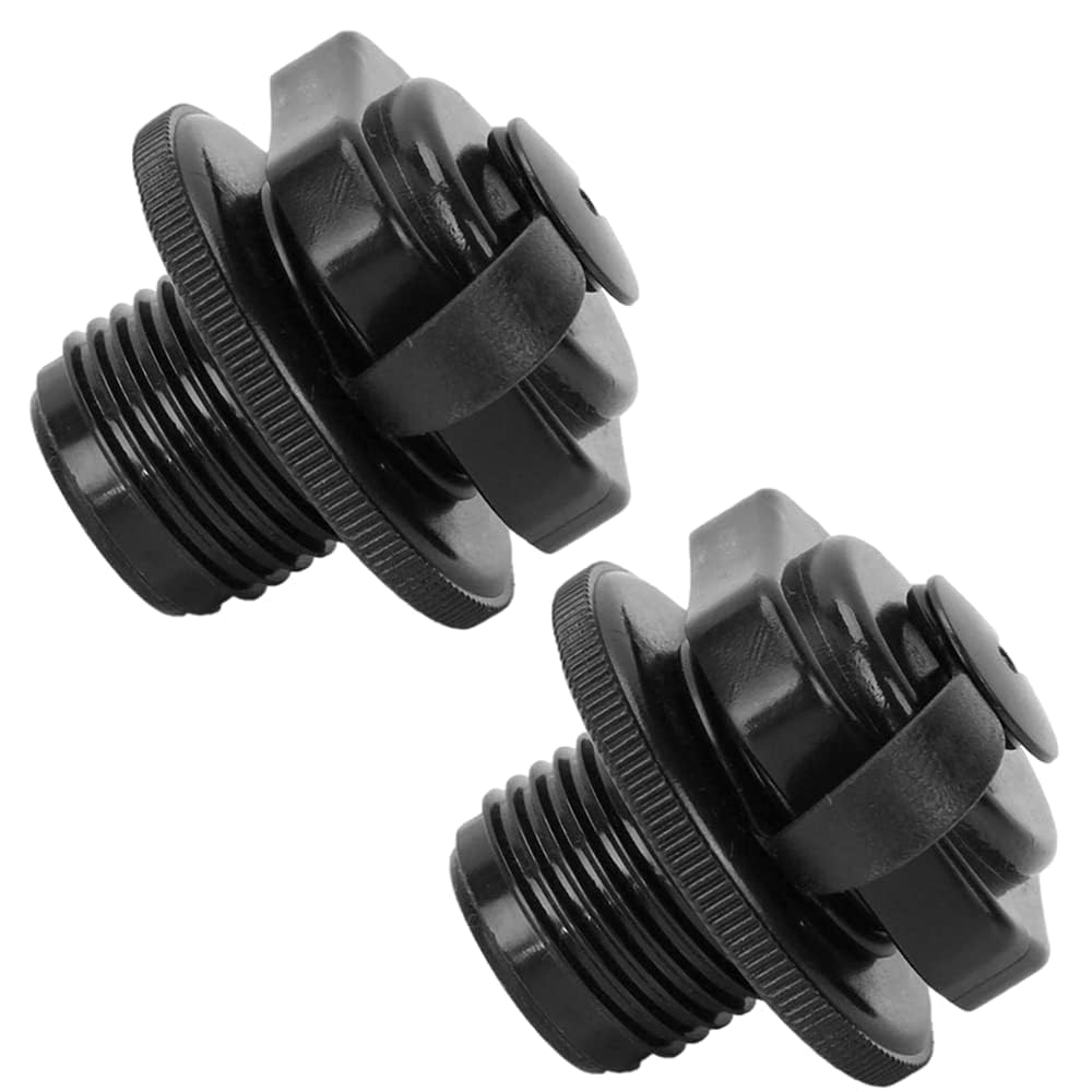 2 Pcs 22mm Air Valve Inflatable Boat Spiral Air Plugs One Way Inflation Replacement Screw Boston Valve for Rubber Dinghy Raft Kayak Pool Boat Airbeds