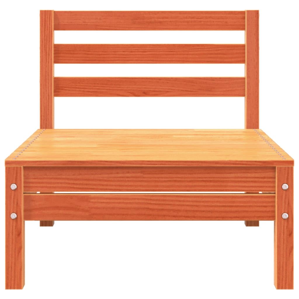 JUDYY Divano da Giardino a 3 Posti Marrone Cera Legno Massello Pino,Divano Giardino,Divano Giardino Esterno,Divano Giardino per Esterno-838037