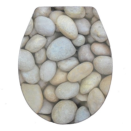 Slim  Asiento de inodoro de Duroplast con bajada lenta, extraíble, ligero, antibacteriano, de gran calidad