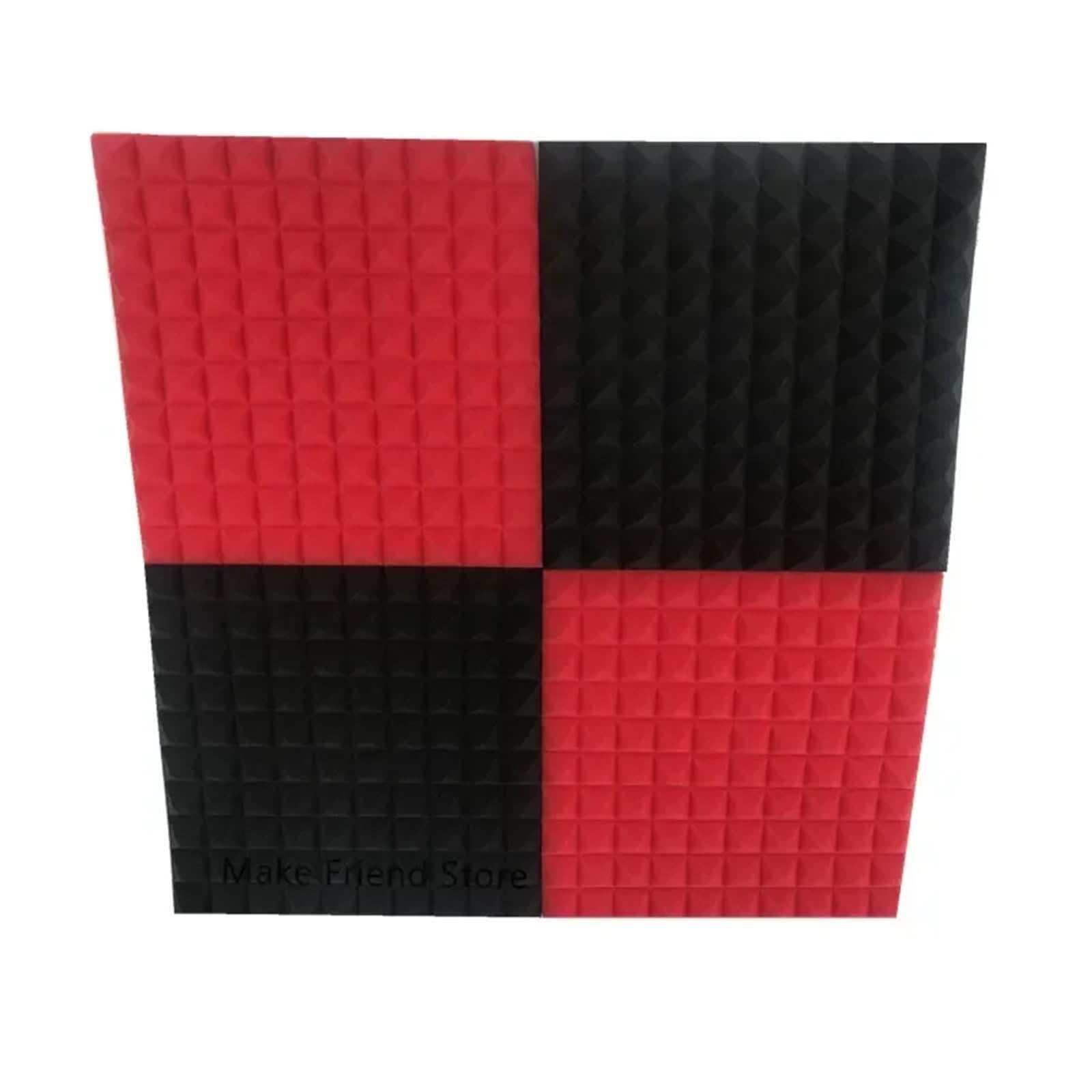 Pannelli Fonoassorbenti Studio Pyramid Schiuma acustica Insonorizzante Trattamento fonoassorbente Pannello a parete Cuneo Spugna protettiva(Red)