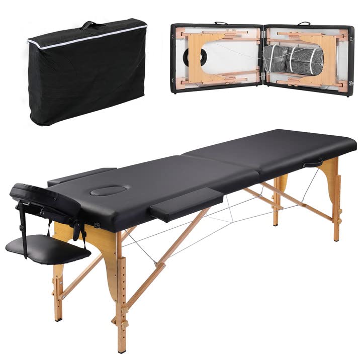 Upgrade Reinforced Professional Massage Table Bed Portable 500 LBS Load